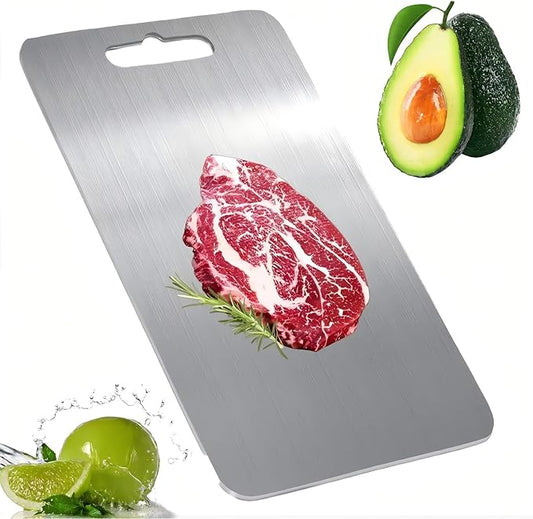 Titanium Cutting Board, 100% Pure Titanium Cutting Boards for Kitchen, Double Sided Food-Grade Chopping Board - Dishwasher Safe Easy to Clean (14"L x 10"W)