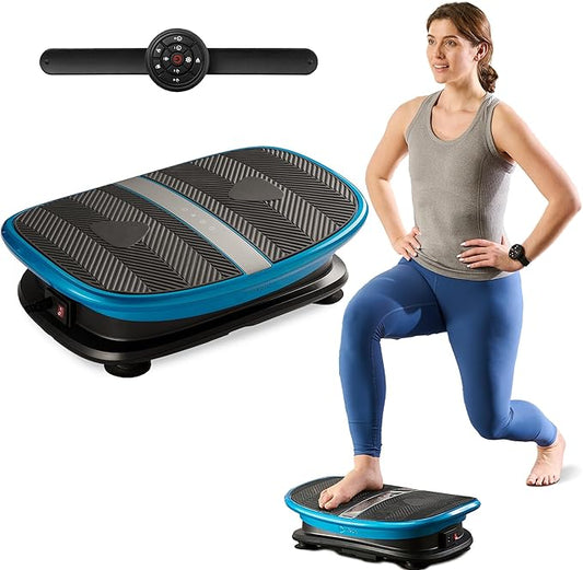Lifepro Voice Controlled Vibration Plate – Whole Body Vibrating Platform, Curved Ergonomic Design – Supports Lymphatic Drainage, Muscle Relaxation & Recovery – Remote Watch, 265 lb Max Load