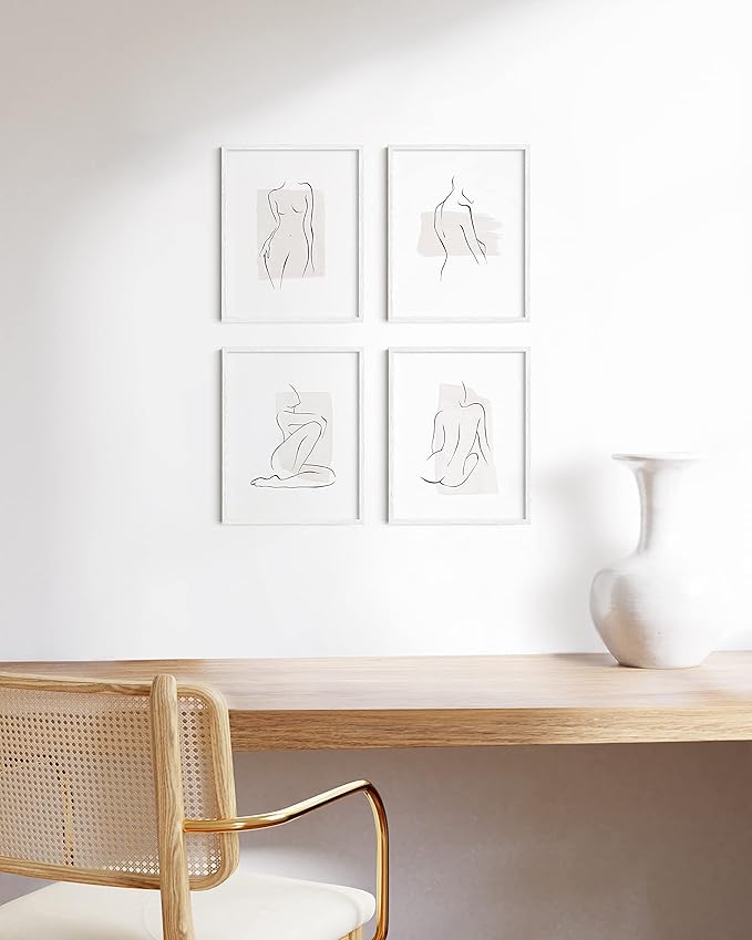 Haus and Hues 11x14 White Oak Wood Picture Frames Set of 15 - Premium Bulk Picture Frames 11x14 Bundle - Elegant Gallery Wall Frame Set for Posters, Art Display - Ideal for Wall Decor in Home & Office