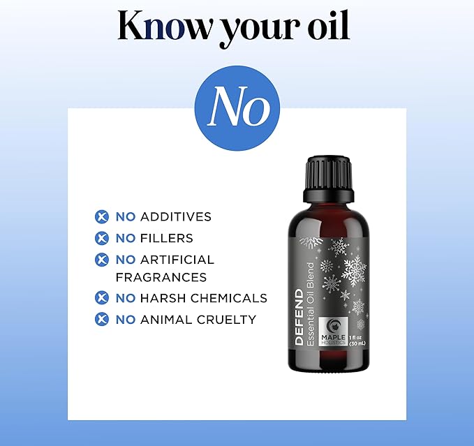 Defend Cleaning Essential Oil Blend - Pure Undiluted Natural Purification Essential Oils for Diffusers for Home Cleansing - Aromatherapy Essential Oil for Soap Making and Natural Household Cleaning