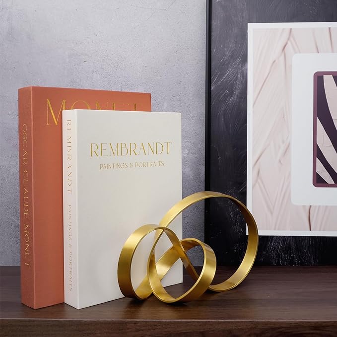 Linen Decorative Books for Home Decor,Set of 2 Aesthetic Faux Decor Book for Decoration,Fake Books for Bookshelf,Keepsake Storage Box (Orange & Beige)