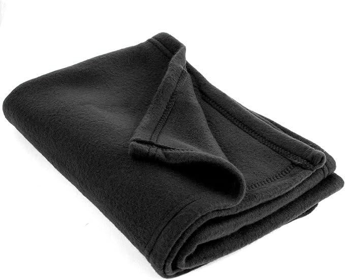 50x60 Throw Blankets, Ultra Soft Hypoallergenic Fleece Fall Throw Blanket for Livingroom, Couch, Chair, Bed, Black