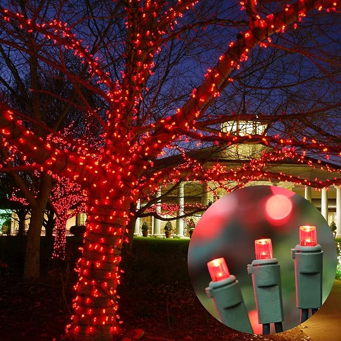 60 Count Red -String Lights - LED Christmas Lights, Mini led Lights for Indoor Outdoor Home Holiday Party Wedding Independence Day Decoration