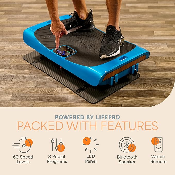 Lifepro Vibration Plate Machines – Full Body Workout, Recovery & Lymphatic Drainage with 4D Motion, Silent Operation, Joint Support, & Triple Motor Technology for Circulation, Fat Burn & Toning