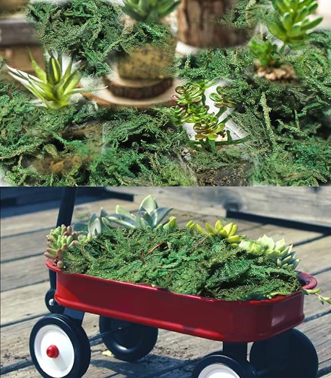 35 OZ Artificial Moss for Fake Plants and Planters - Decorative Faux Moss for Craft and Home Decor
