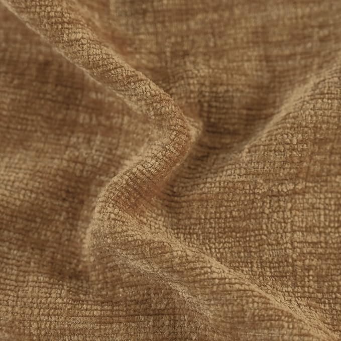 CaliTime Throw Pillow Covers Decorative 16 X 16 Inches Pack of 2 Cozy Chenille Cushion Case for Couch Sofa Bed Living Room Home Apricot Brown