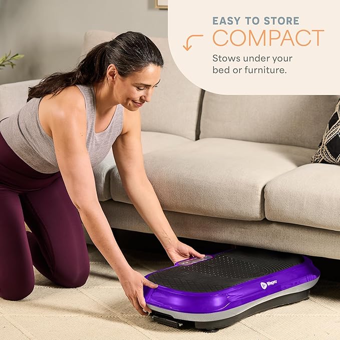 Lifepro Waver Vibration Plate Exercise Machine – High-Intensity Vibration for Muscle Activation, Full-Body Workout Vibrating Platform with Loop Bands, Fitness Equipment for Strength Toning & Fat Loss