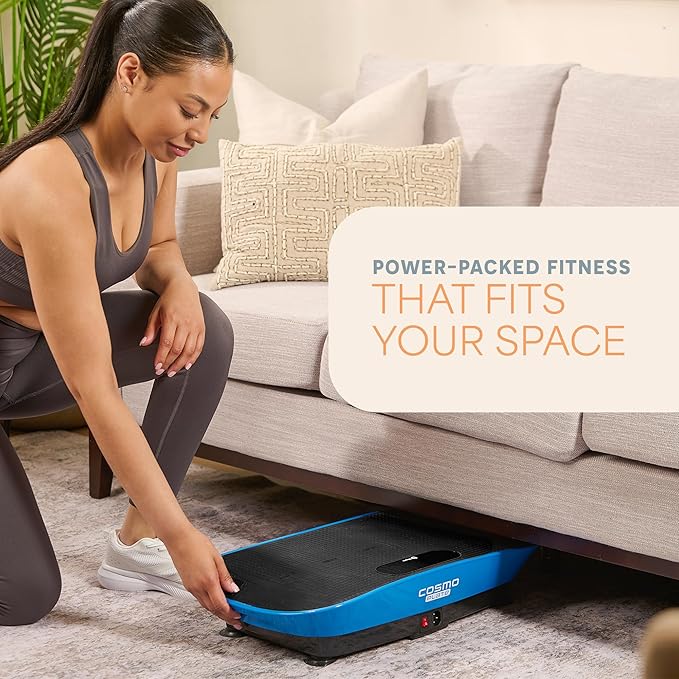 Lifepro Vibration Plate with Bluetooth Speaker, Auto Start Mode – Whole Body Vibrating Platform for Lymphatic Support, Muscle Toning & Flexibility – 10 Speed Levels, Included Remote & Yoga Band