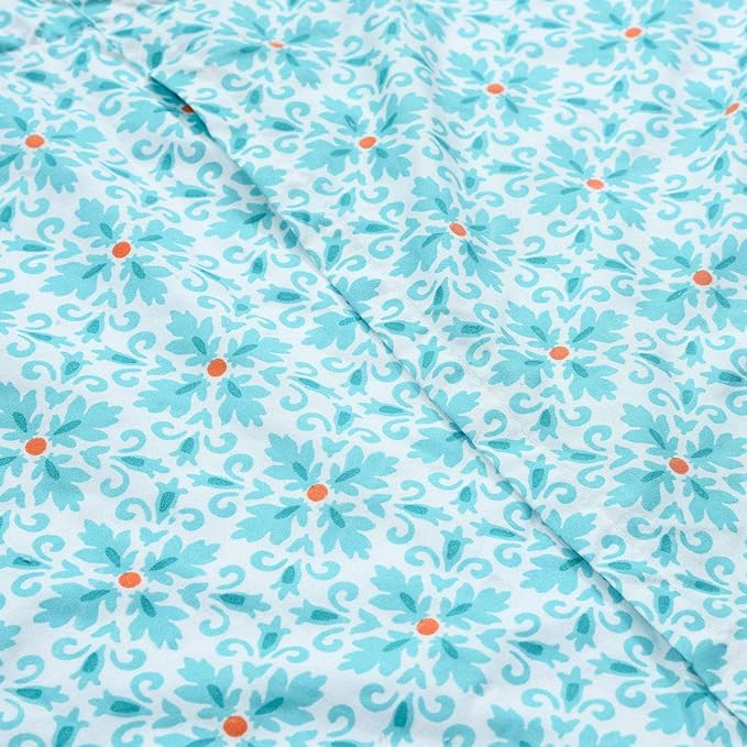 NEWLAKE Quilted Cotton Bed Pillowcases, European Gorgeous Floral Pattern, 2 Pieces, 20x27 Inch
