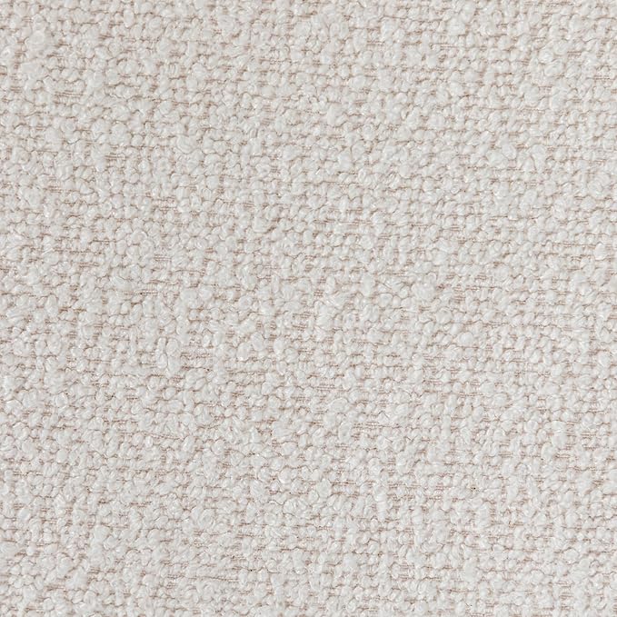 KINWELL 34" Wide Boucle Swivel Barrel Chair, No Assembly Round Upholstered Armchair Accent Chair Single Sofa Chair with Toss Pillow for Living Room and Bedroom, Beige