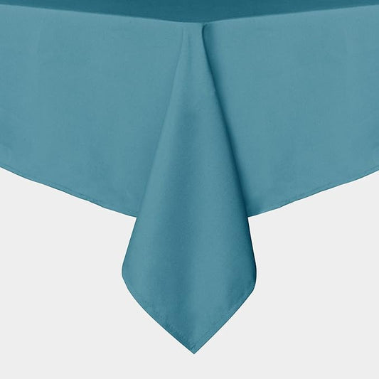 sancua Rectangle Tablecloth - 60 x 102 Inch - Stain and Wrinkle Resistant Washable Polyester Table Cloth, Decorative Fabric Table Cover for Dining Tables, Buffet Parties and Camping, Teal
