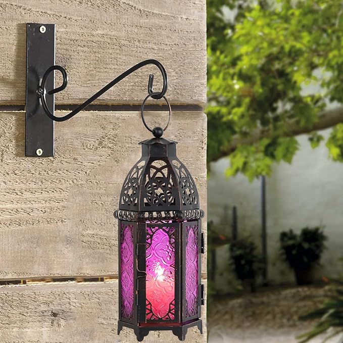 NEEDOMO Halloween Decorations,11'' Moroccan Lanterns Decorative Indoor & Outdoor, Vintage Christmas Candle Holder, Metal Lanterns Decorative, Table, Patio, Porch, Shelf, Christmas Spring Home Decor