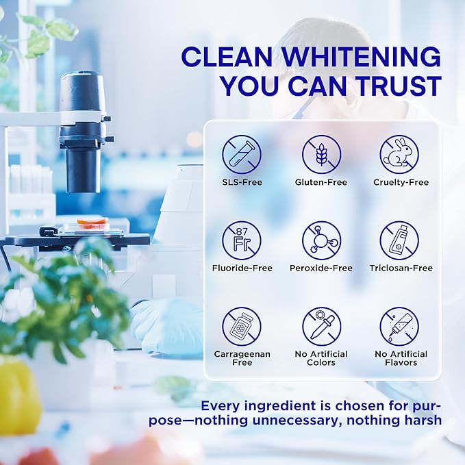 PearlSmile Niacinamide Hydroxyapatite Whitening Toothpaste – 10% Nano Hydroxyapatite + 5% Niacinamide – Strengthens Enamel, Remineralizes, Brightens Teeth – Fluoride-Free, Travel Size, 4.2oz (120g)
