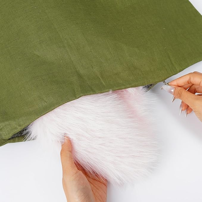 Linen Hanging Laundry Bag, Over The Door Laundry Hamper for Dirty Clothes, Drawstring Closure with Bottom Zipper, Army Green