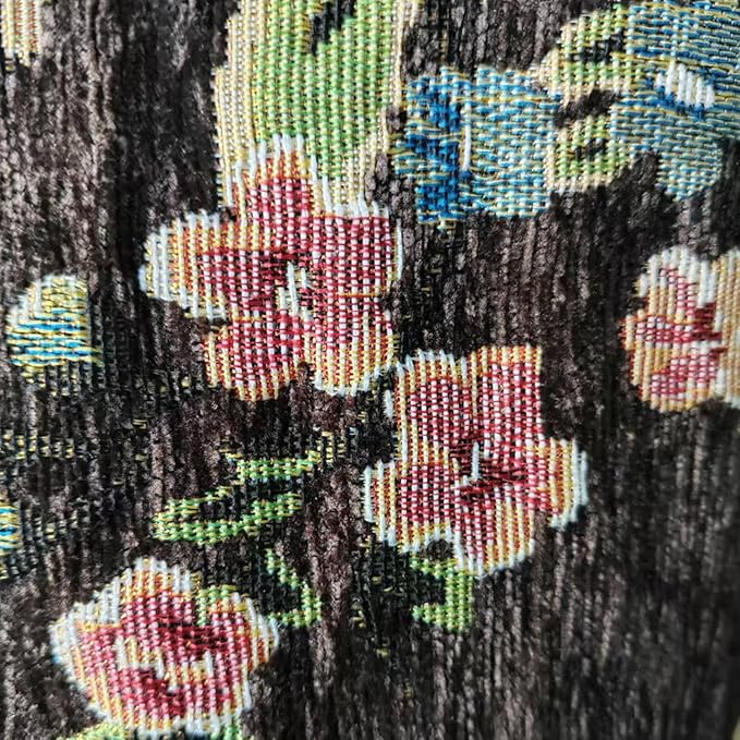 Set of 2 Brown Vintage Embroidered Throw Pillow Covers 18x18in，Floral Embroidered Cushion Cover for Sofa Couch Bed Burgandies Pillow Cover Brown