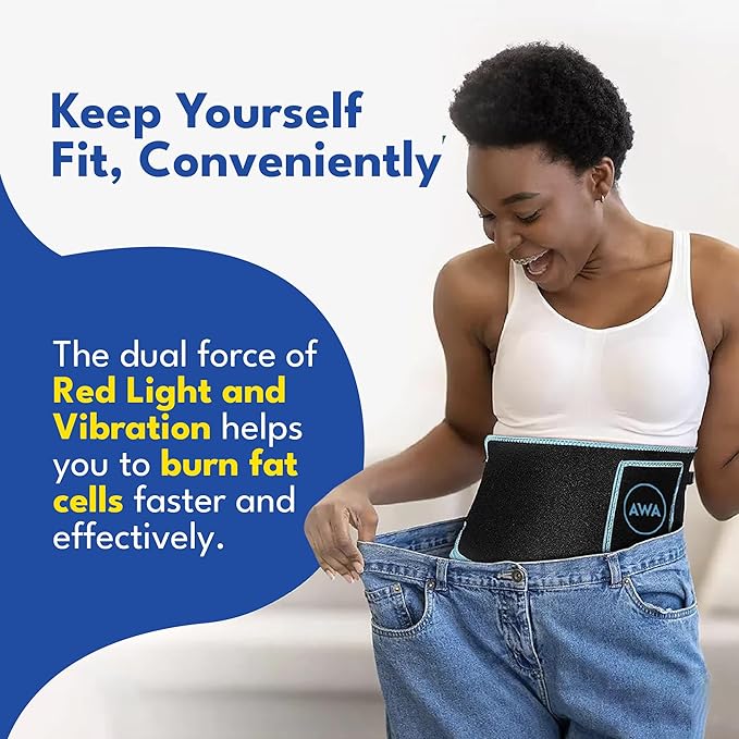 Red Light Therapy Belt with 126 High-Intensity LEDs for Targeted Relief, 660nm & 850nm Infrared Light, Heat and Vibration for Back, Waist, and Muscle Recovery, FSA HSA Eligible