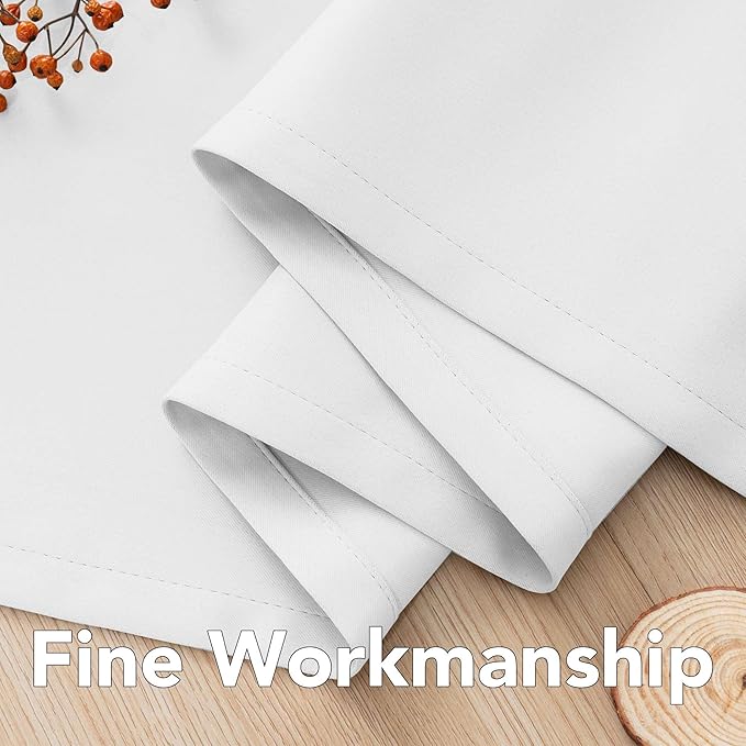 H.VERSAILTEX White Curtains 72 inches Long for Living Room Thermal Insulated Window Treatment Panels/Drapes - (White Color) - Set of 2 - Grommet Top