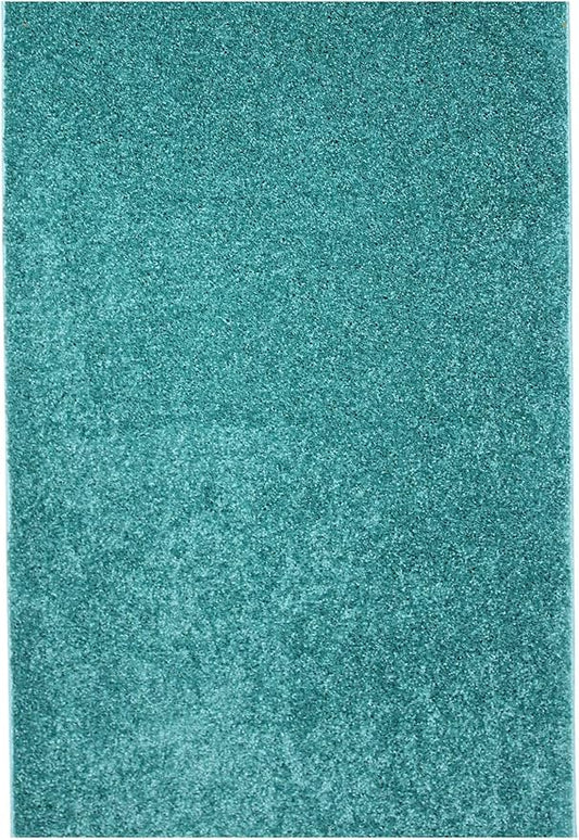 KOECKRITZ Soft and Colorful Kids Classroom Area Rugs (Passes Flammability Pill Test) Many Sizes and Bright Colors to Select from (3' x 12', Surf)