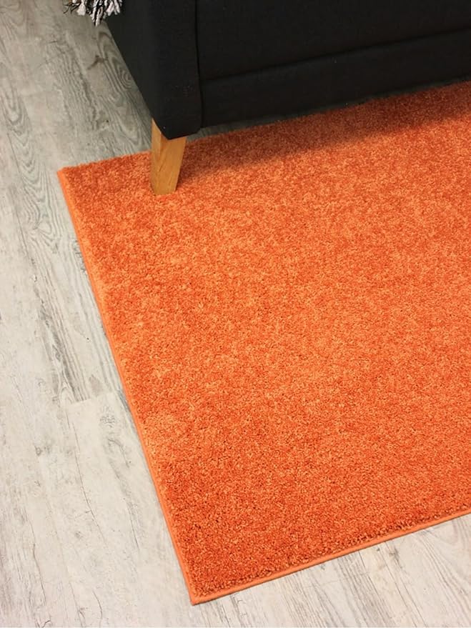 KOECKRITZ Soft and Colorful Kids Classroom Area Rugs (Passes Flammability Pill Test) Many Sizes and Bright Colors to Select from (3' x 12', Tangerine)