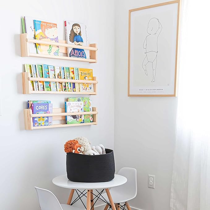 OrganiHaus Woven Storage Baskets for Organizing, Cotton Rope Organizer Bins for Shelves, Closet & Nursery, Dog Toy Basket, Decorative Bins for Toys, Towels & Books - 15x10x9, Black