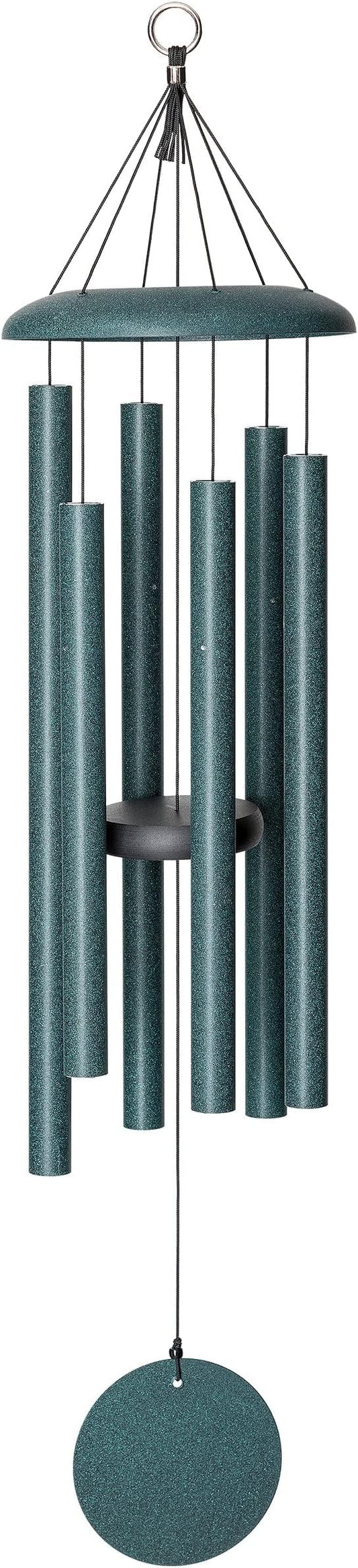 Corinthian Bells by Wind River – 36 inch Green Wind Chime for Patio, Backyard, Garden, and Outdoor Decor (Aluminum Chime) Made in The USA
