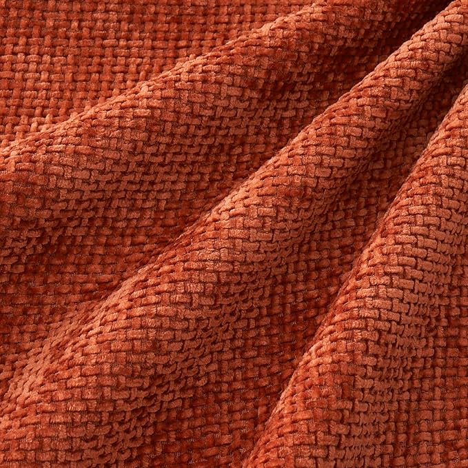 MIULEE Fall Pack of 4 Couch Throw Pillow Covers 16x16 Inch Burnt Orange Soft Decorative Chenille Pillow Covers Farmhouse Accent Cushion Covers for Boho Home Decor Sofa Bedroom Living Room