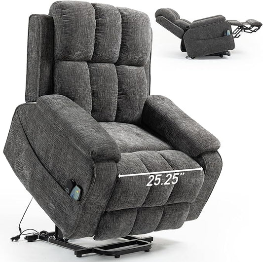 Lazy Boy Recliner Chair, Postoperative Recovery，Retractable 23'' Extra-Long Leg Support Lift Chair Hold up to 400lb，25.5'' Oversized Recliner seat for Big and Tall