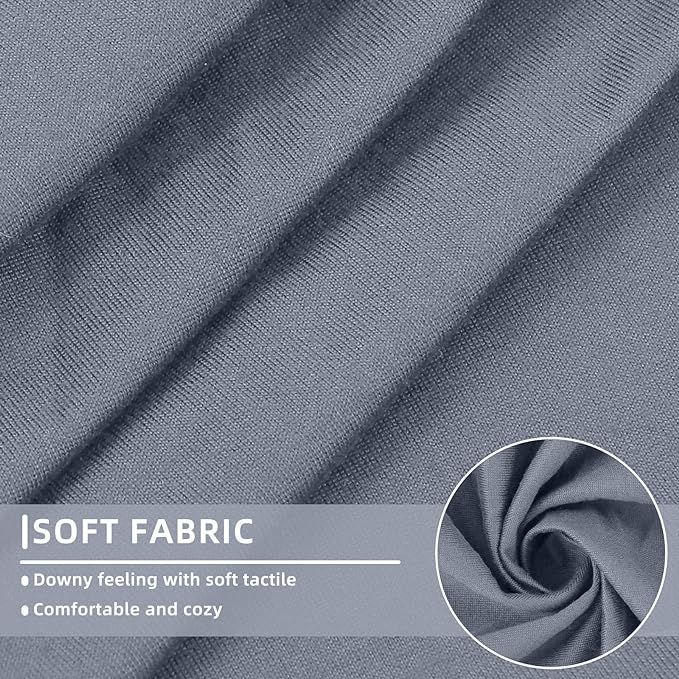 hyha Waterproof Couch Cushion Covers, Stretch Sofa Couch Seat Slipcover for Dog Washable, Non-Slip Waterproof Outdoor Cushion Covers for Patio Furniture Replacement (2 Pieces, Grey)