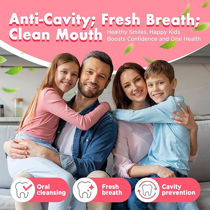 Mouth Spray for Kids, Toddler Toothpaste Helper, Fluoride Free Baby Toothpaste Cavity Protection, Oral Care with Natural P113+ Antibacterial Peptide - for Newborns to Age 6, Original