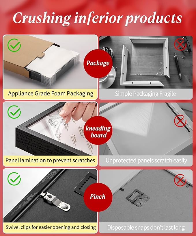 5x5 Shadow Box Picture Frame Display Case with Soft Linen Back-Thickened Panel,Small Mini Black Deep Shadow Memory Box Frame 5x5 for Insect Display Pet Photo Memorial Flower Craft