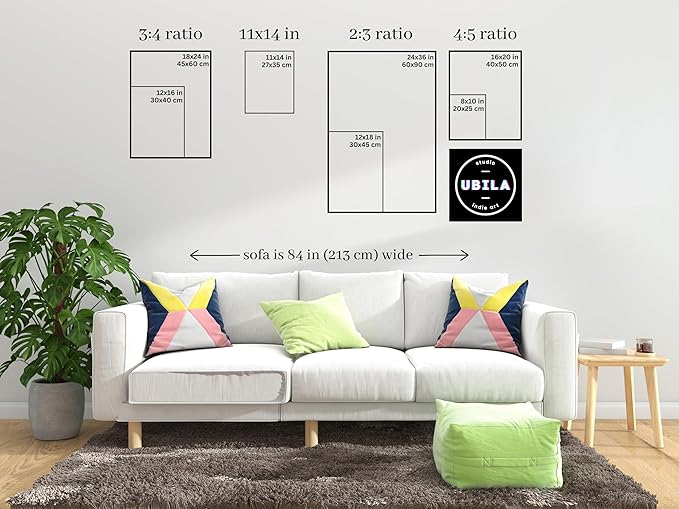 StudioUBILA Houston Wall Art Poster, Decorative Cityscape Landscape Art Prints, Home Decor Wall Art Print for Bedroom Living Room Kitchen Decorations, Unframed