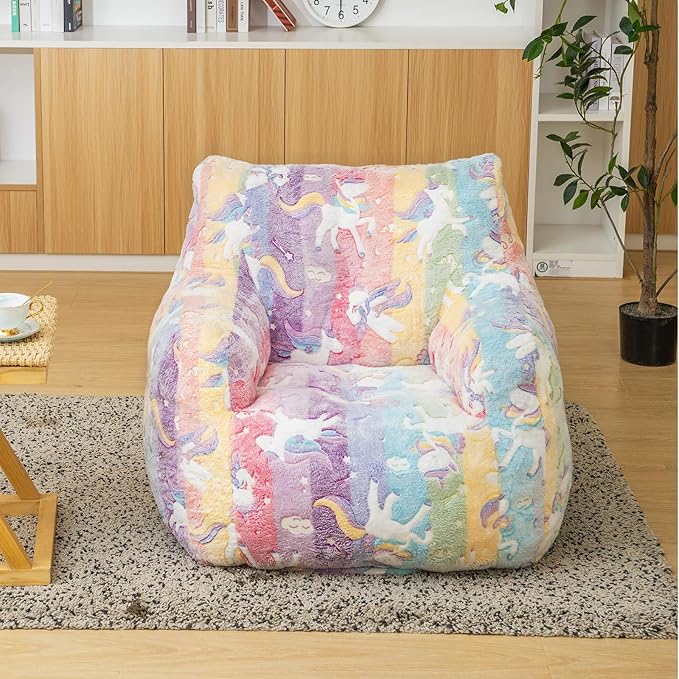 Recaceik Bean Bag Chair, Bean Bag Sofa Chair with Armrests Stuffed High-Density Foam, Lazy Sofa Comfy Chairs BeanBag Chair for Adults in Living Room,Bedroom Reading