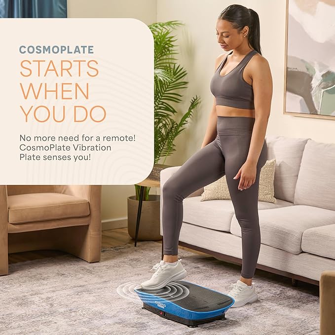 Lifepro Vibration Plate with Bluetooth Speaker, Auto Start Mode – Whole Body Vibrating Platform for Lymphatic Support, Muscle Toning & Flexibility – 10 Speed Levels, Included Remote & Yoga Band