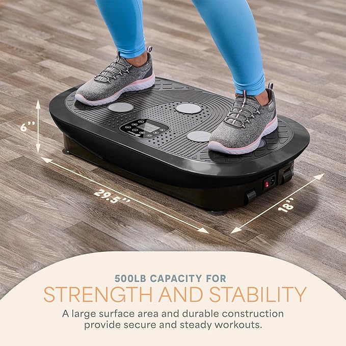 Lifepro Vibration Plate Machines – Full Body Workout, Recovery & Lymphatic Drainage with 4D Motion, Silent Operation, Joint Support, & Triple Motor Technology for Circulation, Fat Burn & Toning