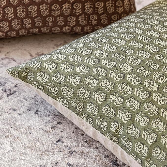 Foindtower Set of 2 Decorative Long Body Lumbar Throw Pillow Covers Neutral Modern Farmhouse Cushion Covers Vintage Home Decor for Sofa Couch Chair Bedroom Living Room,14×36 Inch,Sage Green