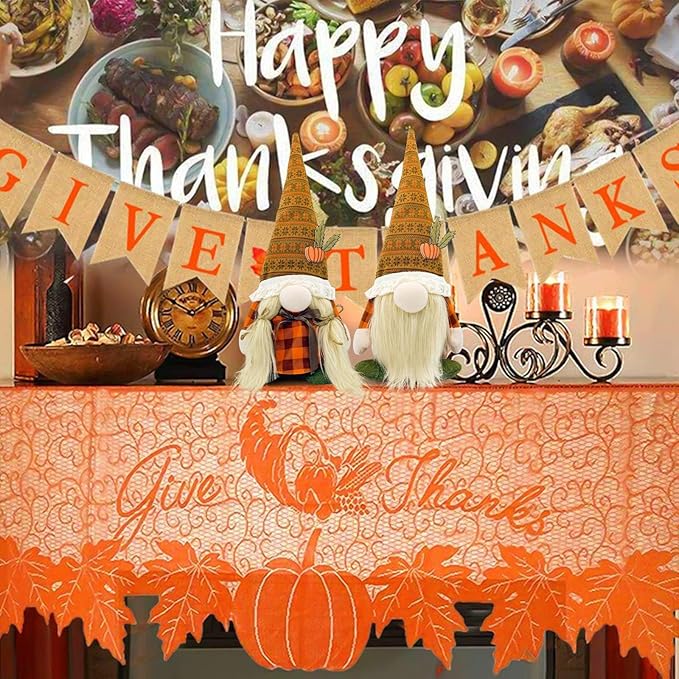 Lovinland Fall Decor - Fall Decorations for Home - Cute Thanksgving Gnomes Plush Doll for Office, Indoor, Room, Mantel, Shelf, Tiered Tray, Porch, Desk, Harvest Table Centerpieces - Autumn Gifts