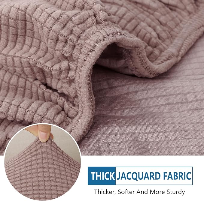 hyha Waterproof Sectional Couch Covers, Non Slip Sofa Couch Cushion Covers L Shape, Thick Stretch Jacquard Fabric, Washable Sofa Slipcovers with Elastic Bottom (1 Piece for Chaise XL, Camel)