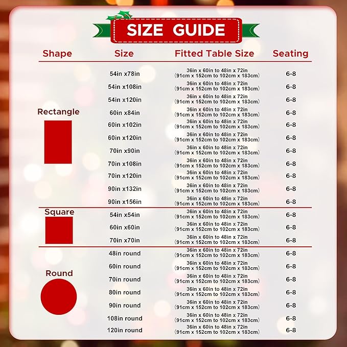 sancua Square Tablecloth - 54 x 54 Inch - Stain and Wrinkle Resistant Washable Polyester Table Cloth, Decorative Fabric Table Cover for Dining Tables, Buffet Parties and Christmas, Hunter Green