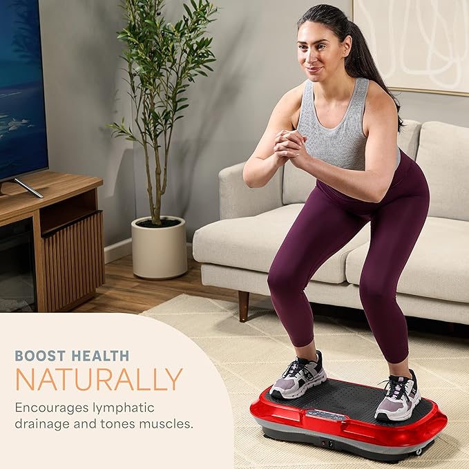 Lifepro Waver Vibration Plate Exercise Machine – High-Intensity Vibration for Muscle Activation, Full-Body Workout Vibrating Platform with Loop Bands, Fitness Equipment for Strength Toning & Fat Loss