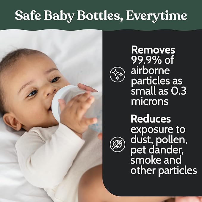Roobi Hepa Filters Compatible with Baby Brezza. Specially Formulated for Washer Pro. 4 Carbon Neutral Replacement Pack.
