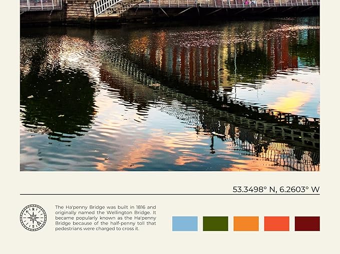 StudioUBILA Dublin Wall Art Poster, Decorative Cityscape Landscape Art Prints, Home Decor Wall Art Print for Bedroom Living Room Kitchen Decorations, Unframed