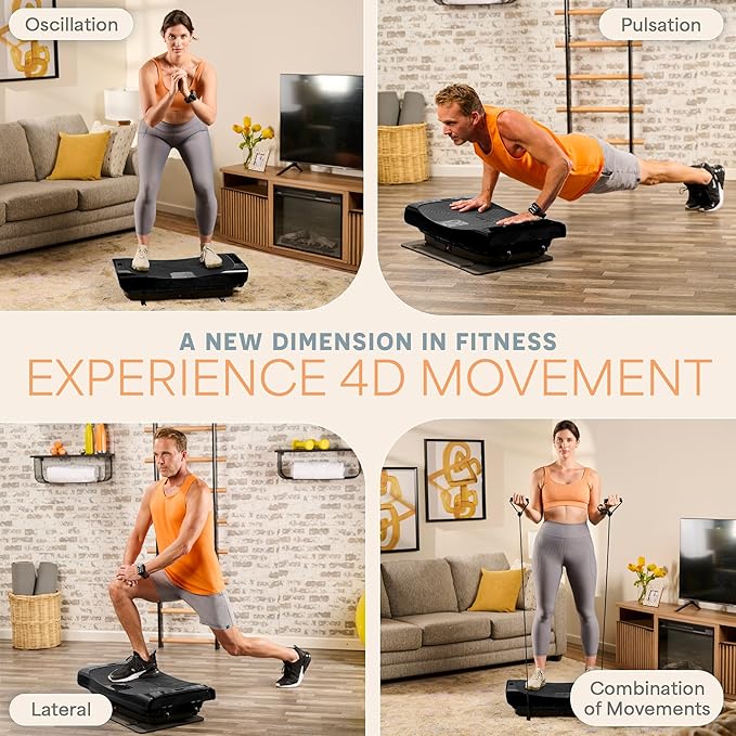 Lifepro Vibration Plate Machines – Full Body Workout, Recovery & Lymphatic Drainage with 4D Motion, Silent Operation, Joint Support, & Triple Motor Technology for Circulation, Fat Burn & Toning