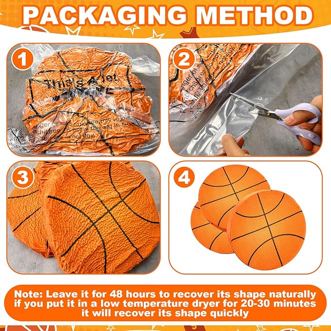 6 Pcs 15 Inch Basketball Cushions Flexible Seating Cushion for Classroom Round Floor Cushions for Kids and Toddlers Floor Sitting Pillow for School Bedroom Home Daycare Yoga Meditation