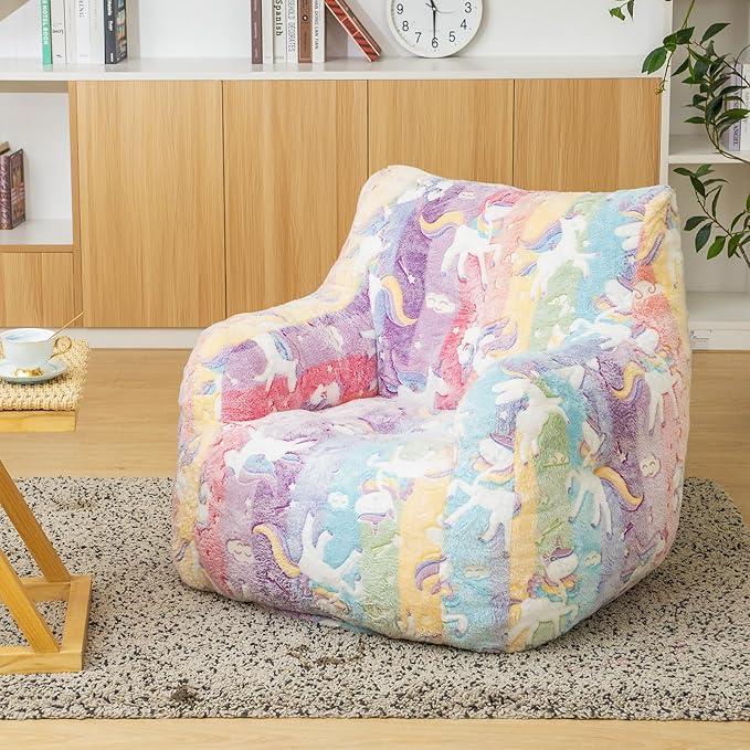 Recaceik Bean Bag Chair, Bean Bag Sofa Chair with Armrests Stuffed High-Density Foam, Lazy Sofa Comfy Chairs BeanBag Chair for Adults in Living Room,Bedroom Reading