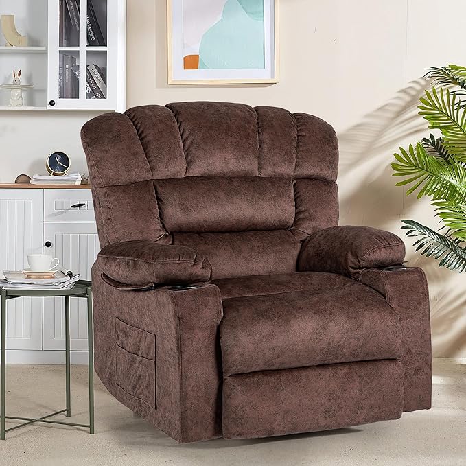 Recliner Chair Manual Modern Ergonomic Lounge Single Sofa Seat Living Room Lounge Recliners on Clearance Foam Filling