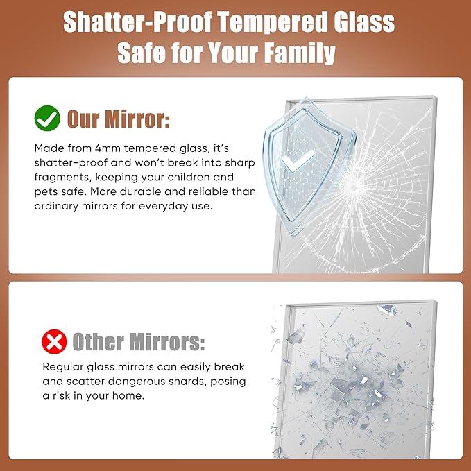 55"x36" Silver Framed Bathroom Mirror, Large Rectangular Vanity Mirror, Aluminum Metal Frame, Wall Farmhouse Modern Wall-Mounted Mirrors for Bathroom, Bedroom, Living Room, Over Sink