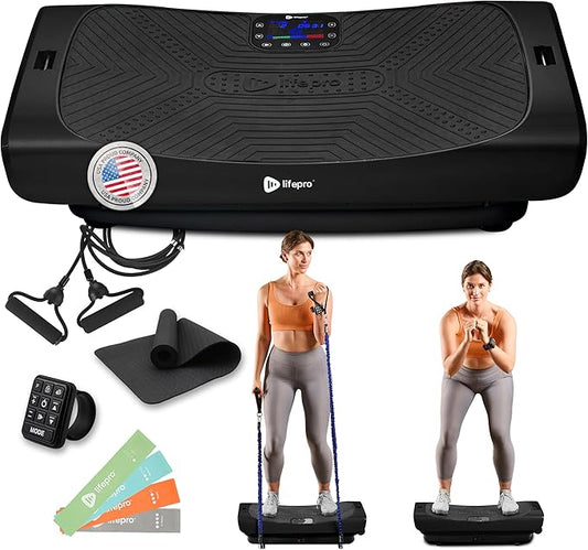Lifepro Vibration Plate Machines – Full Body Workout, Recovery & Lymphatic Drainage with 4D Motion, Silent Operation, Joint Support, & Triple Motor Technology for Circulation, Fat Burn & Toning