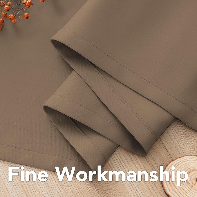 H.VERSAILTEX Blackout Curtains for Bedroom Thermal Insulated Room Darkening Living Room Curtains 84 Inch Long Grommet Privacy Protection Window Curtain Panels/Drapes for Nursery, 2 Panels, Macchiato