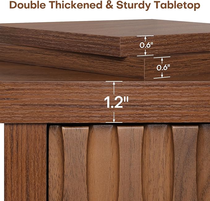 BECHAEO Mid Century Modern Console Table with Drawers, 51" Large 2-Tier Narrow Console Table with Storage Shelf, Sofa Station Behind The Couch, Accent Tables for Entryway, Hallway, Rustic Brown