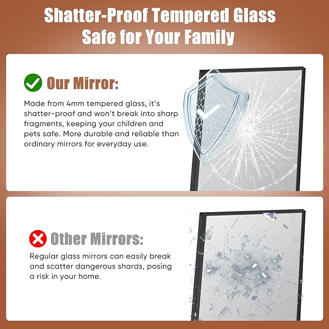 60"x30" Black Framed Bathroom Mirror, Large Rectangular Vanity Mirror, Aluminum Metal Frame, Wall Farmhouse Modern Wall-Mounted Mirrors for Bathroom, Bedroom, Living Room, Over Sink